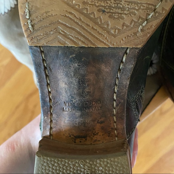 Moma Italian Leather Boots Rustic Green 38.5 - Picture 4 of 9